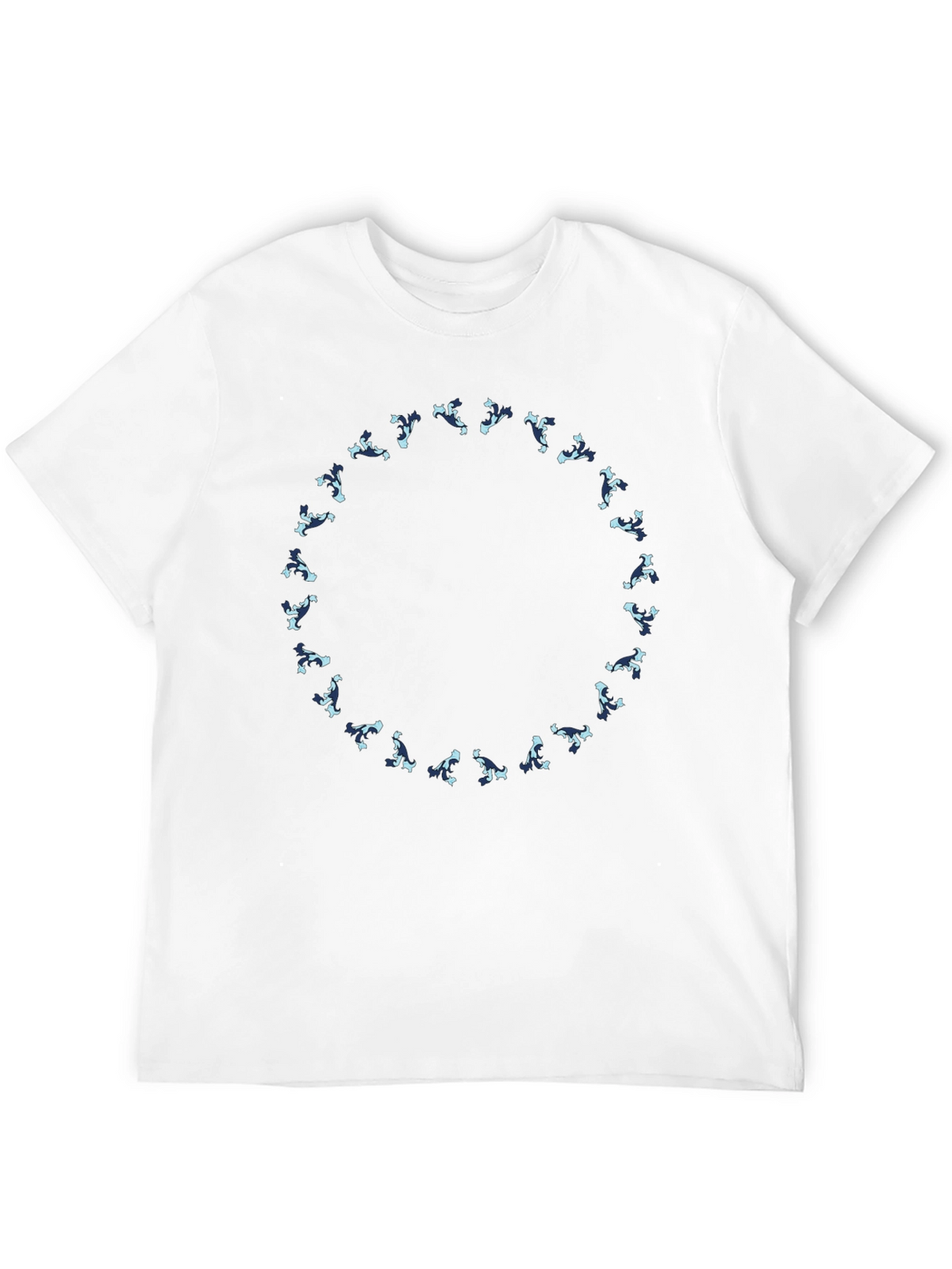 Abstract Circle Graphic Tee - Stylish Black T-Shirt