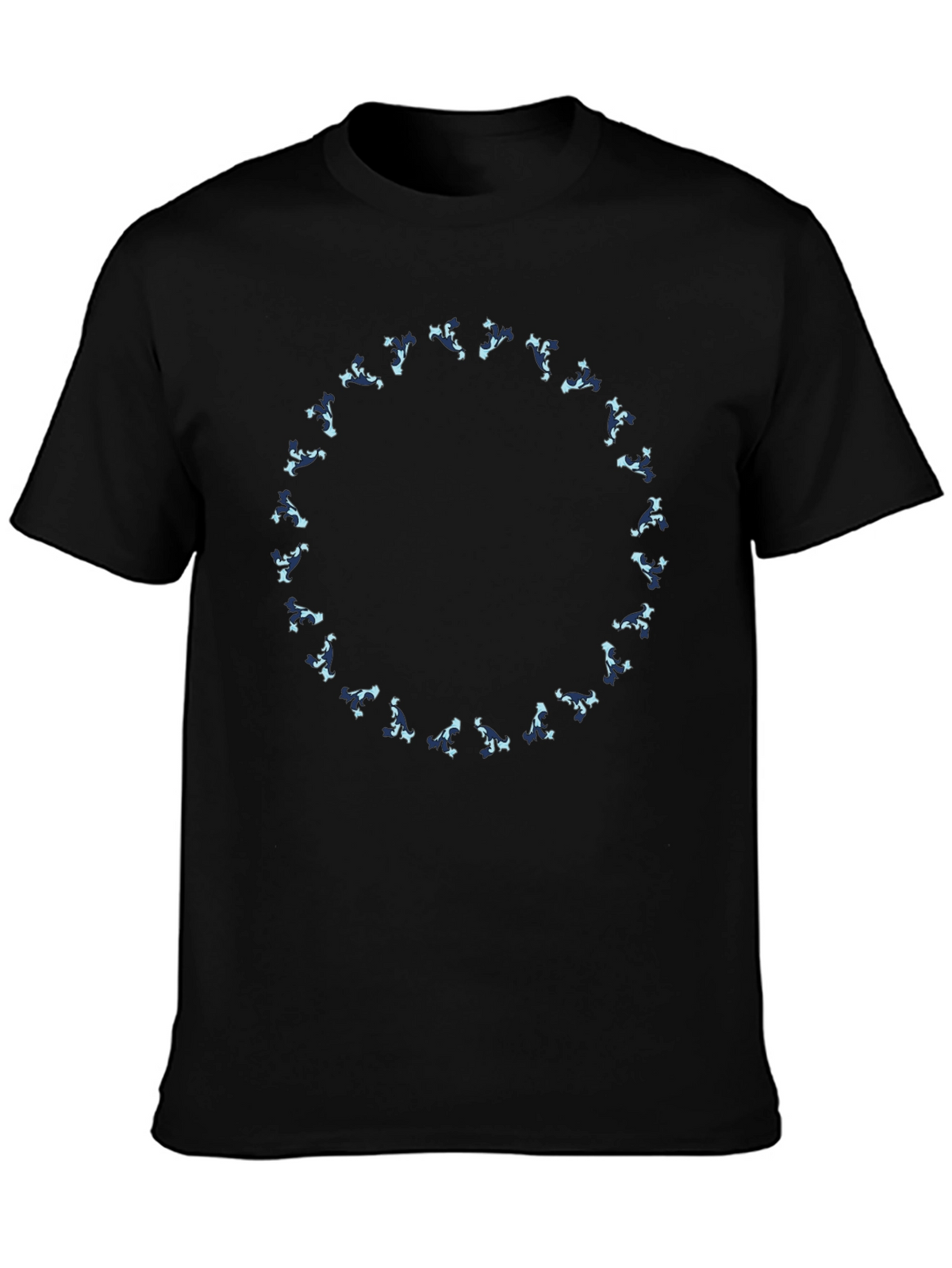 Abstract Circle Graphic Tee - Stylish Black T-Shirt