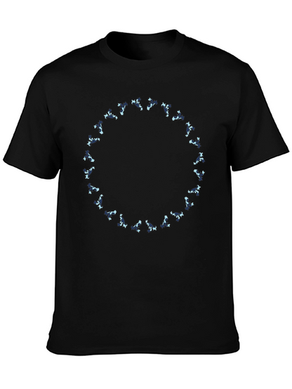 Abstract Circle Graphic Tee - Stylish Black T-Shirt