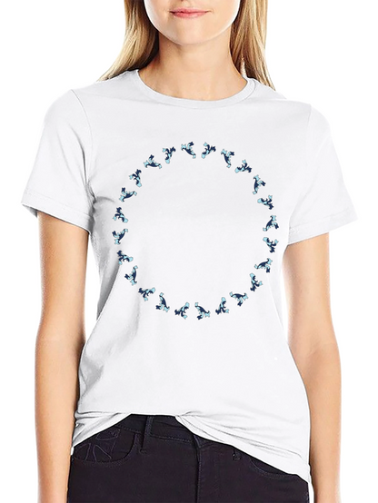 Abstract Circle Graphic Tee - Stylish Black T-Shirt