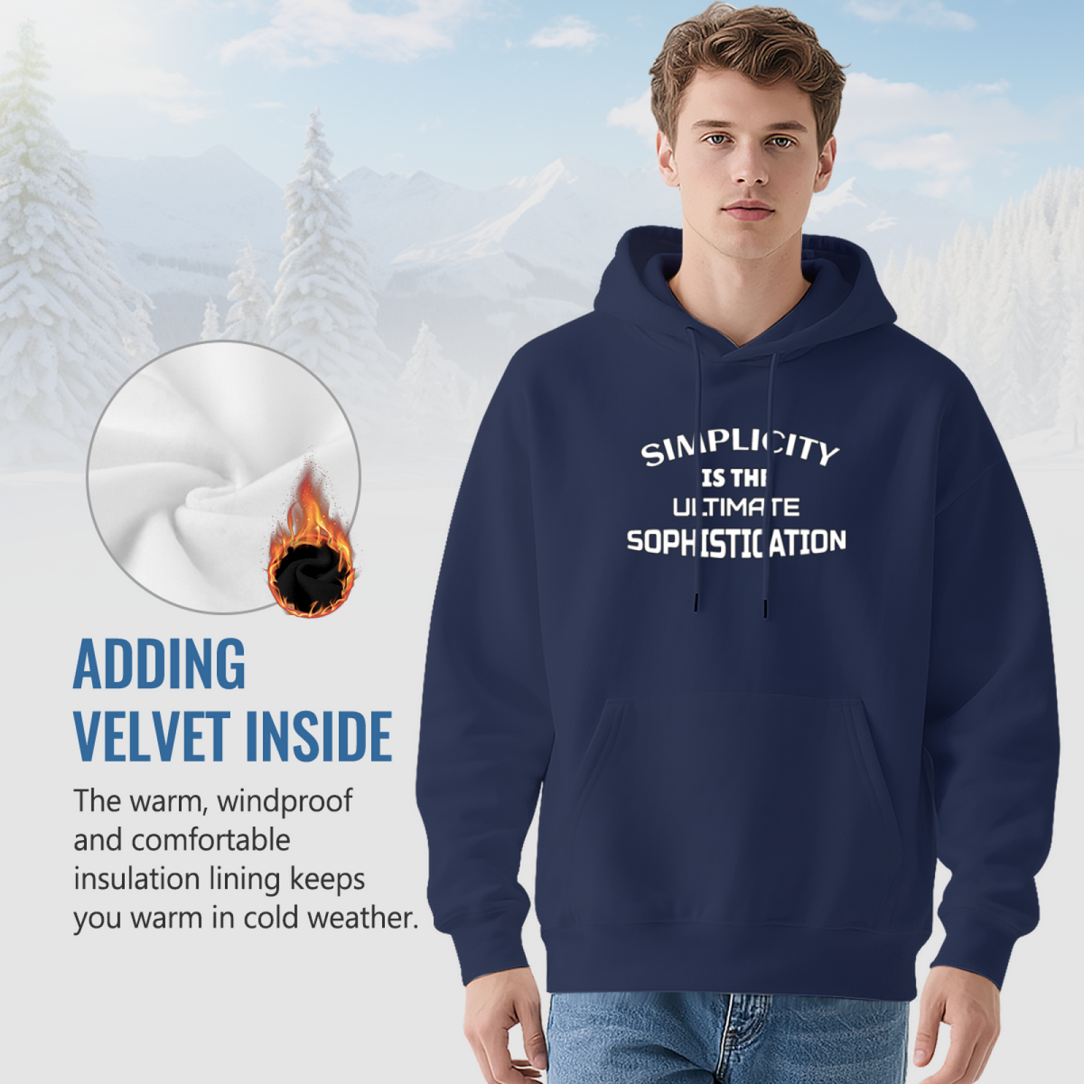 Simplicity Is Sophistication Minimal Hoodie, All-Day Comfort