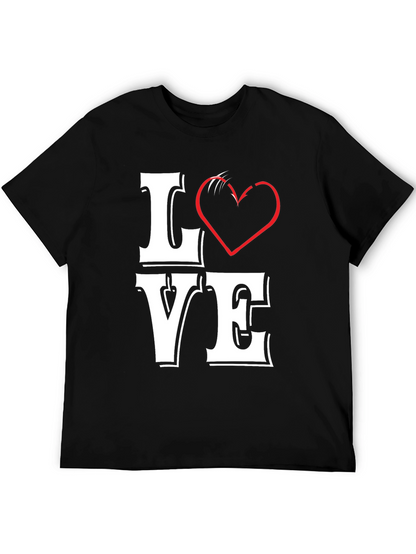 LOVE Graphic Tee - Black Cotton Blend