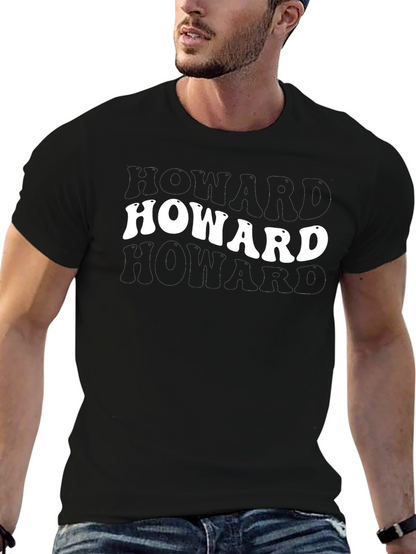 Retro Howard Graphic Tee - Black Cotton Blend