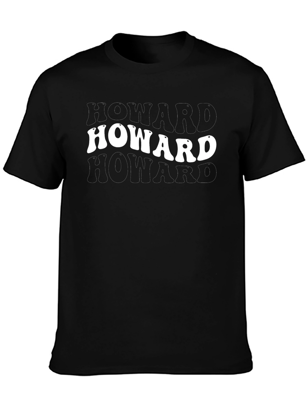 Retro Howard Graphic Tee - Black Cotton Blend