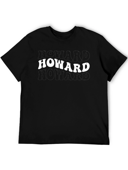 Retro Howard Graphic Tee - Black Cotton Blend