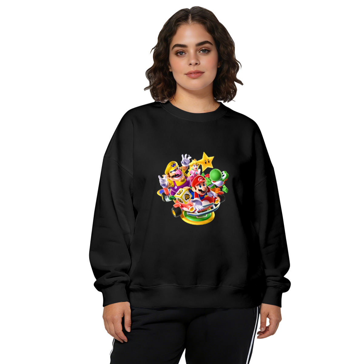Super Mario Kart All?Star Game Character Crewneck Sweatshirt