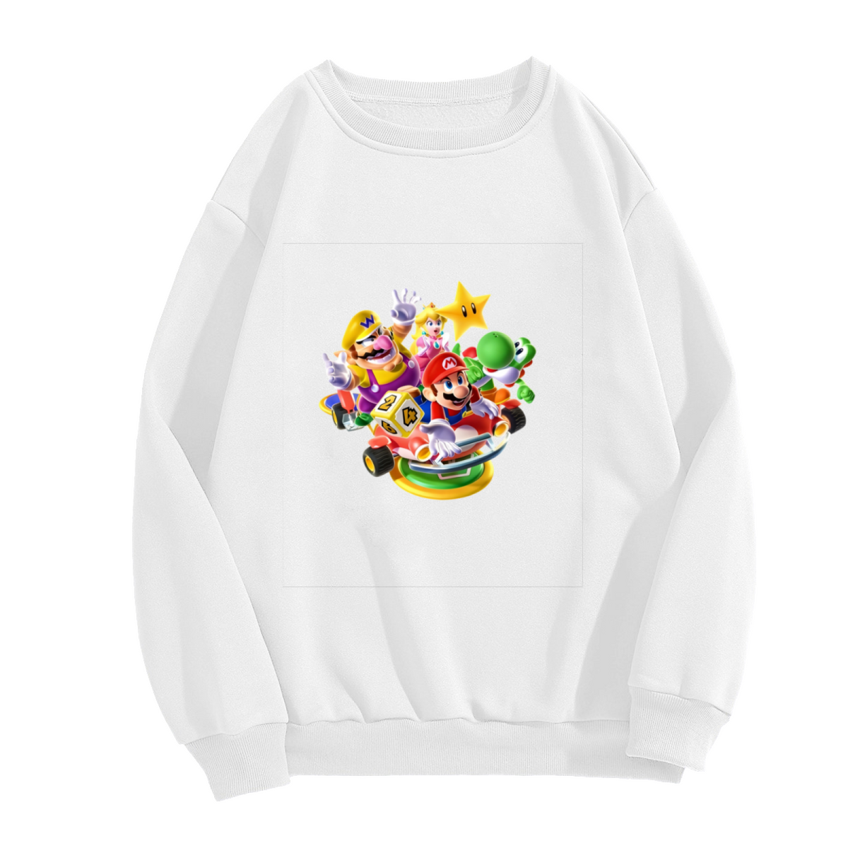 Super Mario Kart All?Star Game Character Crewneck Sweatshirt