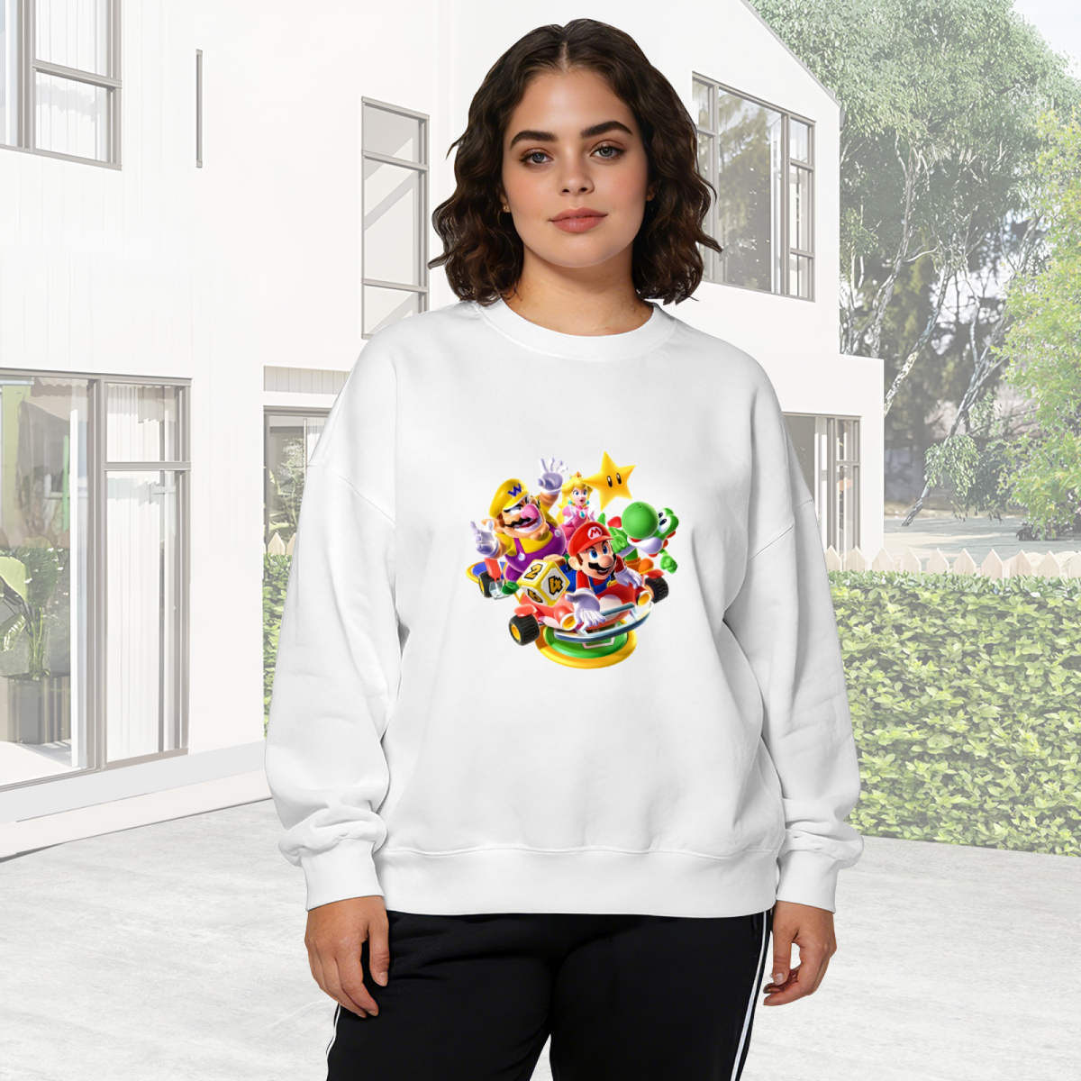Super Mario Kart All?Star Game Character Crewneck Sweatshirt