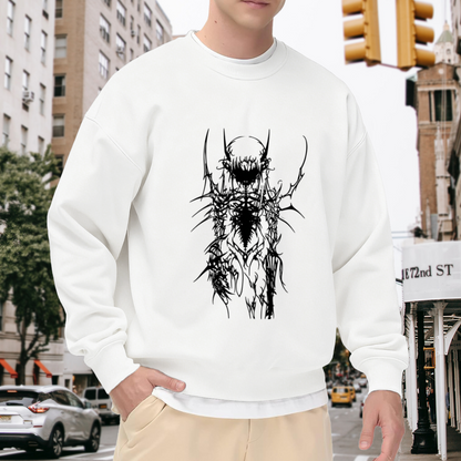 Dark Alien Skeleton Tattoo Art Crewneck Sweatshirt