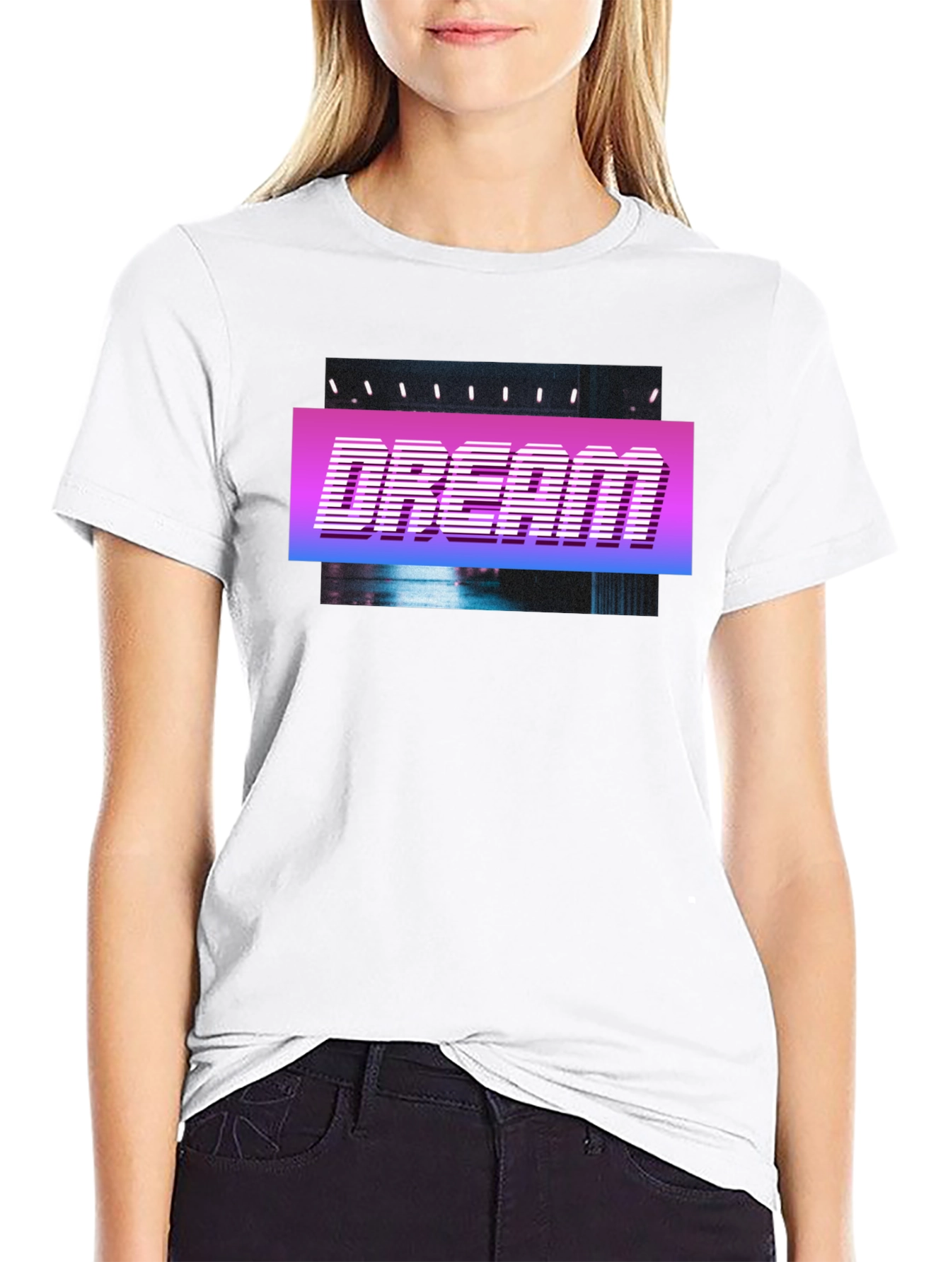 Dream Retro Style T-Shirt - Black