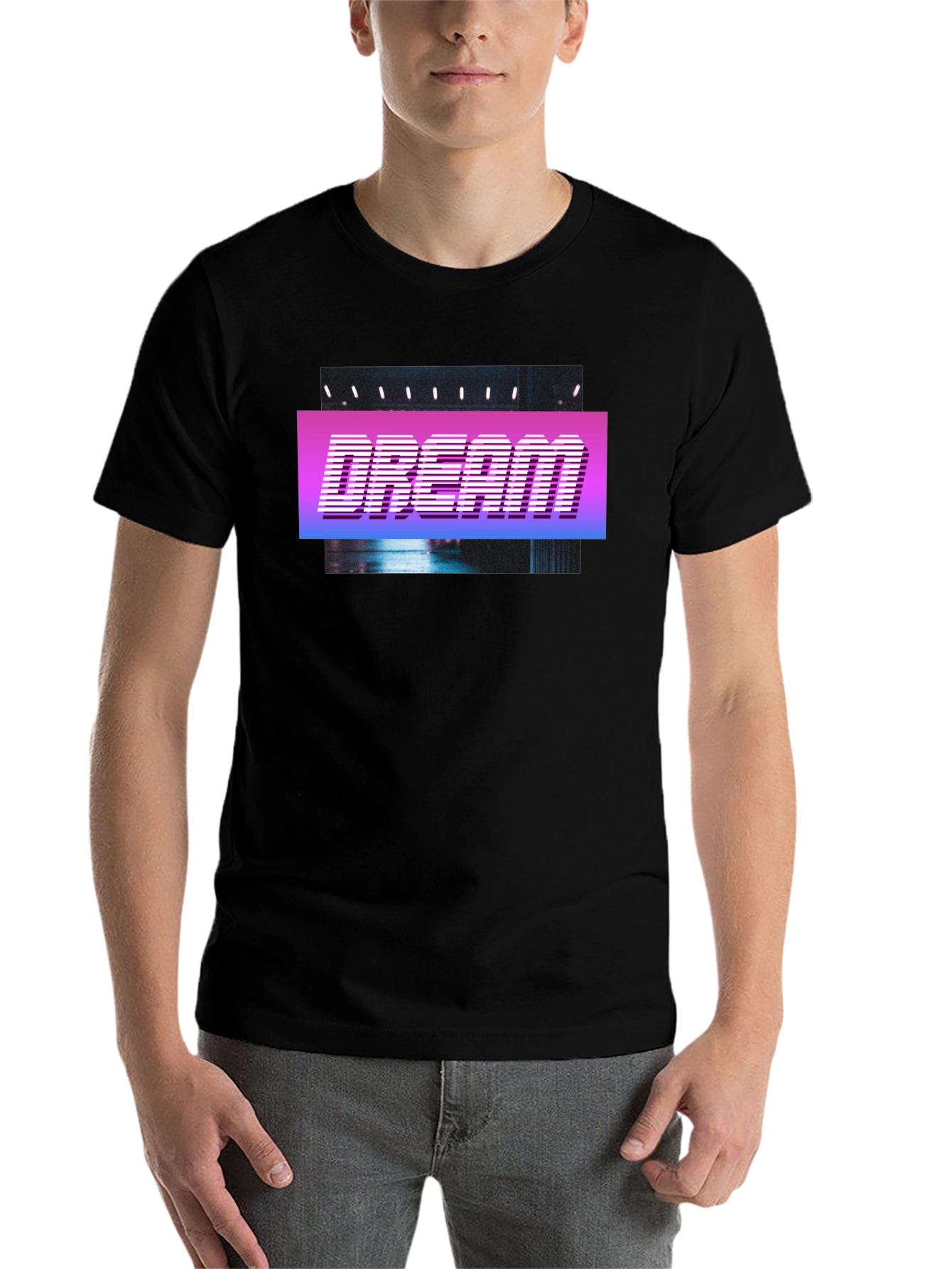 Dream Retro Style T-Shirt - Black