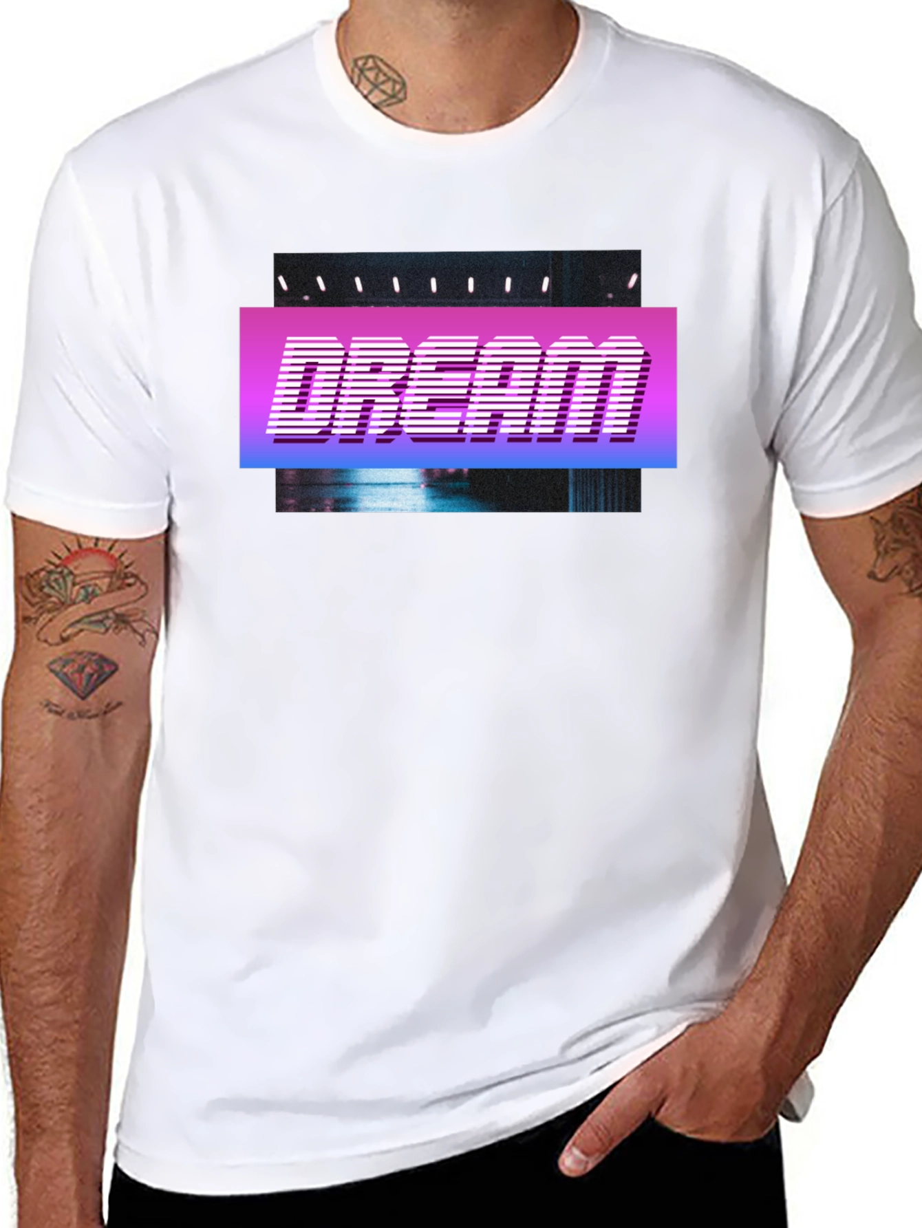 Dream Retro Style T-Shirt - Black