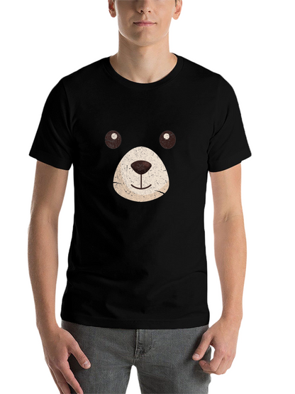 Bear Face Graphic Black T-Shirt