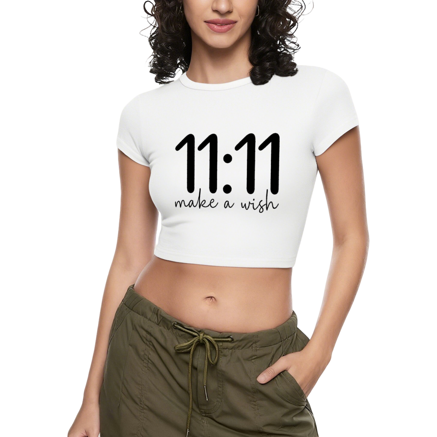 11:11 Make A Wish Angel Number Spiritual Crop Top