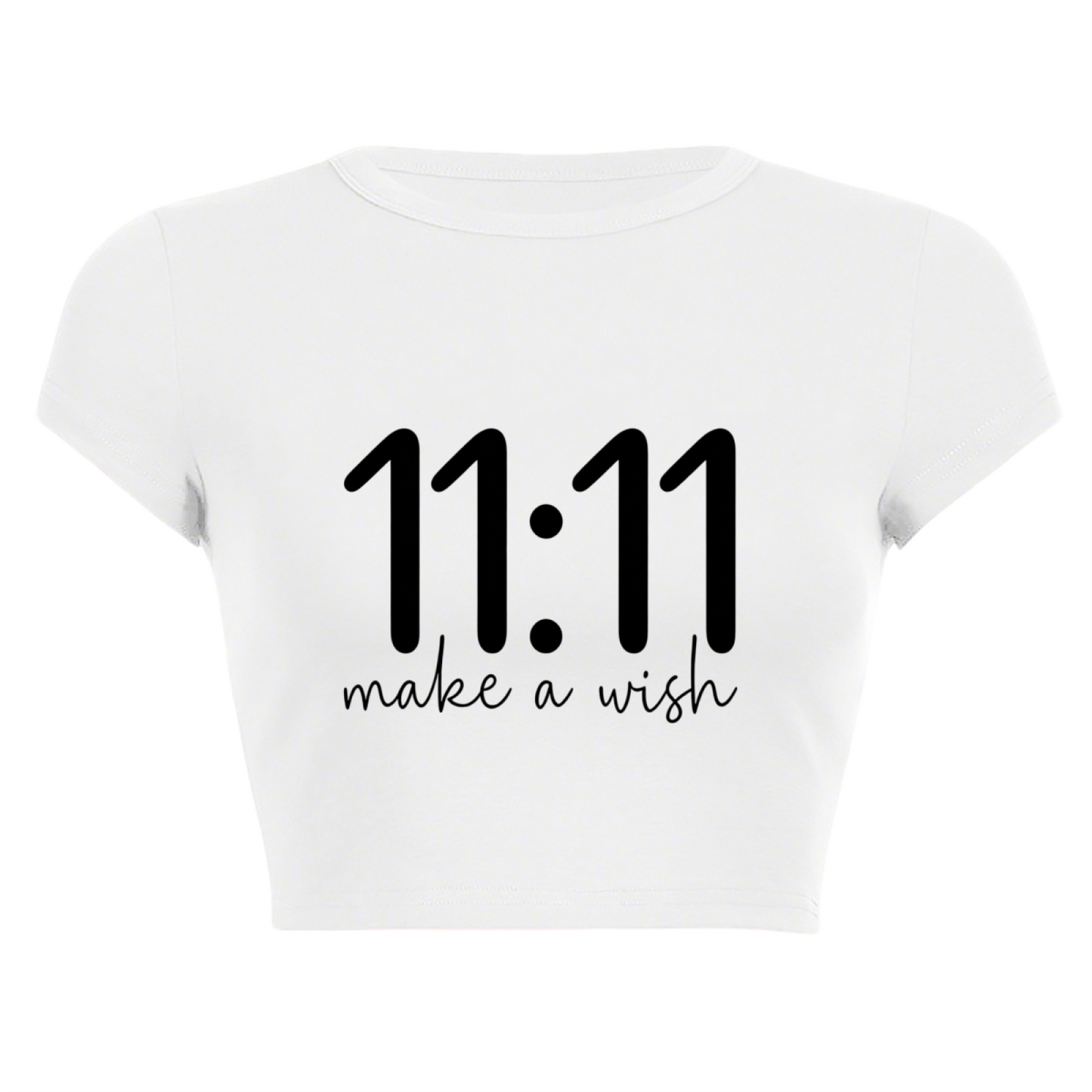 11:11 Make A Wish Angel Number Spiritual Crop Top