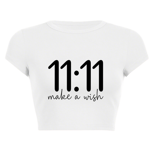 11:11 Make A Wish Angel Number Spiritual Crop Top