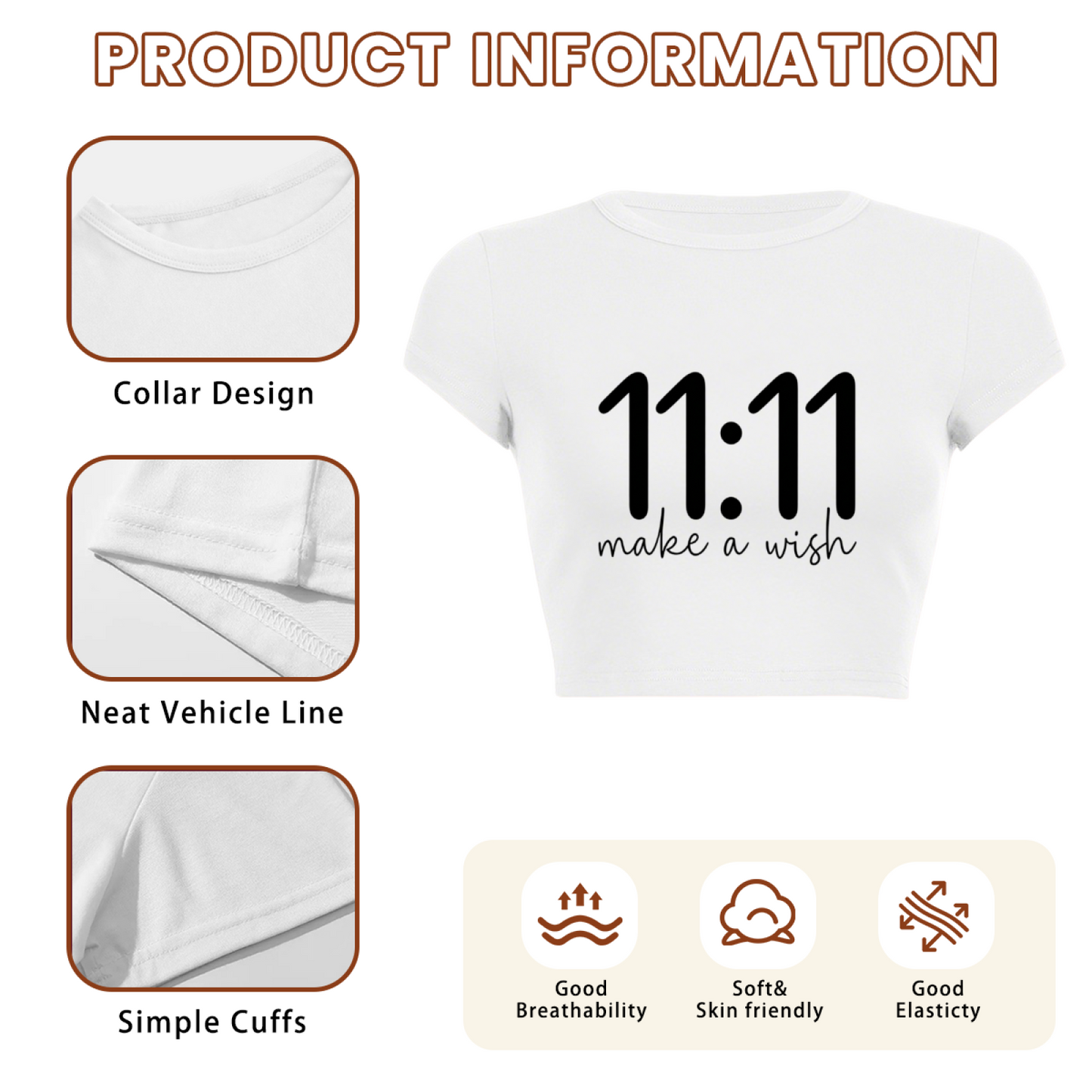 11:11 Make A Wish Angel Number Spiritual Crop Top