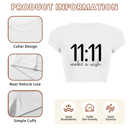 11:11 Make A Wish Angel Number Spiritual Crop Top
