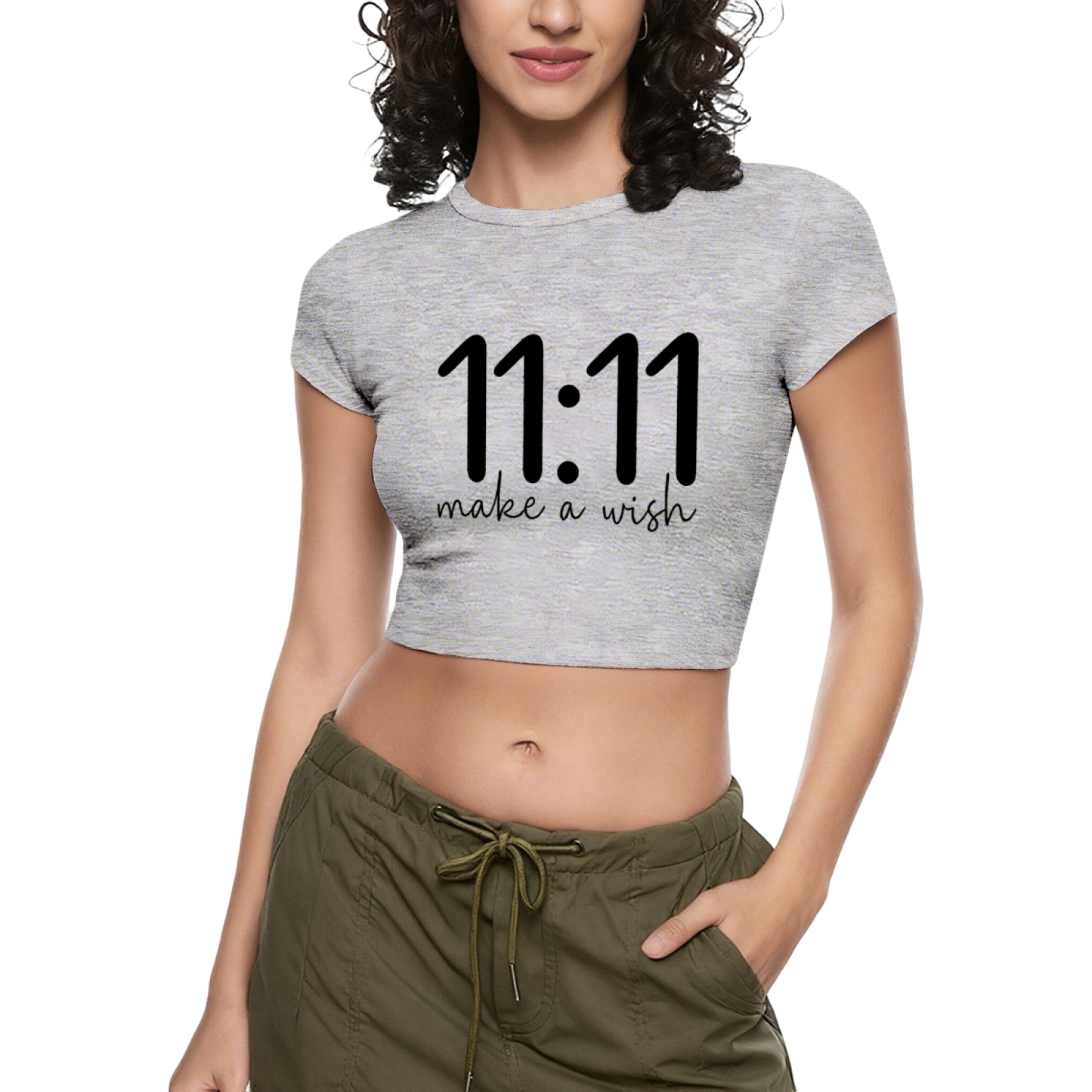 11:11 Make A Wish Angel Number Spiritual Crop Top