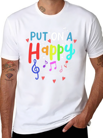 Put On A Happy Face Music T-Shirt