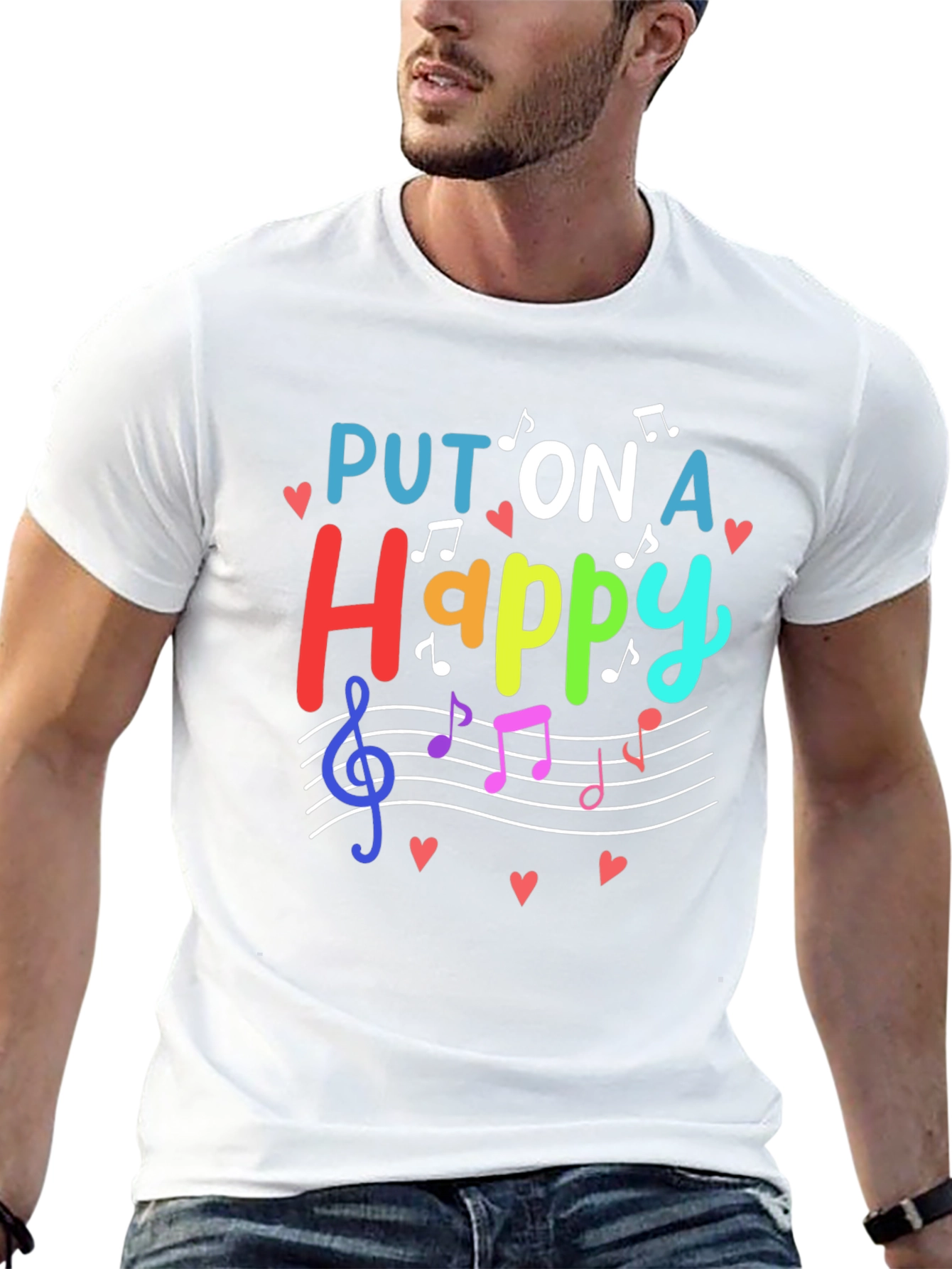 Put On A Happy Face Music T-Shirt