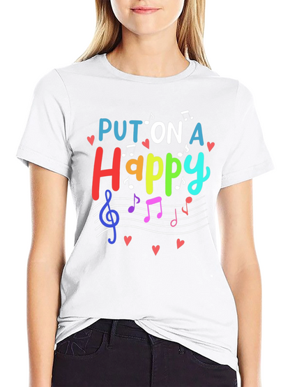 Put On A Happy Face Music T-Shirt