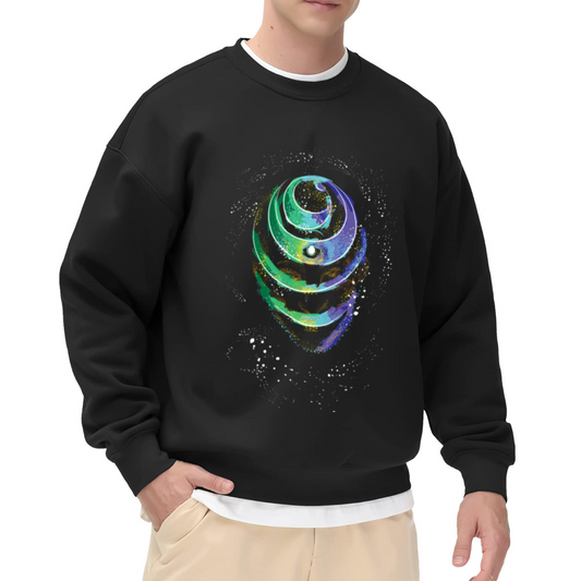 Cosmic Swirl Galaxy Space?Themed Art Crewneck Sweatshirt