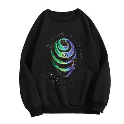 Cosmic Swirl Galaxy Space?Themed Art Crewneck Sweatshirt