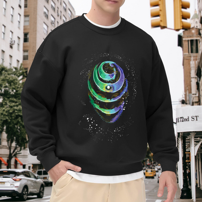 Cosmic Swirl Galaxy Space?Themed Art Crewneck Sweatshirt