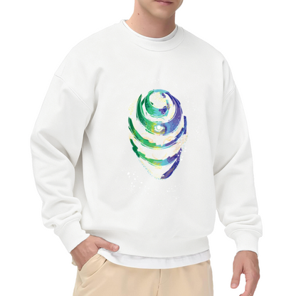 Cosmic Swirl Galaxy Space?Themed Art Crewneck Sweatshirt