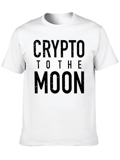 Crypto To The Moon Black Graphic Tee