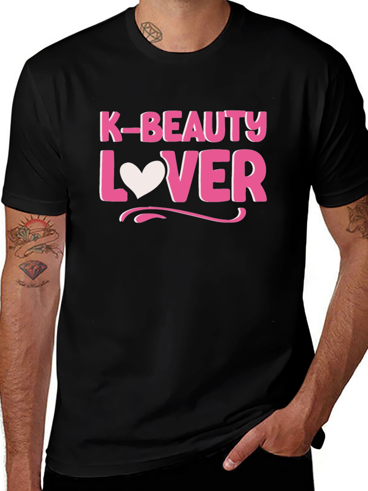 K-Beauty Lover Black Cotton Tee