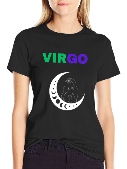 Virgo Zodiac Sign T-Shirt - Black