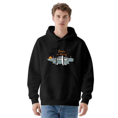 Summer Surf Van Beach Vacation Graphic Hoodie