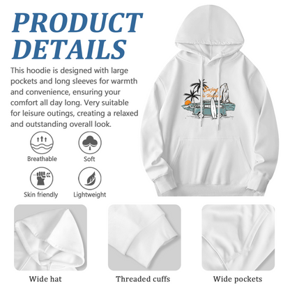 Summer Surf Van Beach Vacation Graphic Hoodie
