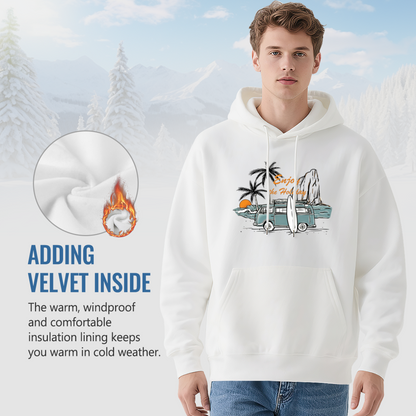 Summer Surf Van Beach Vacation Graphic Hoodie
