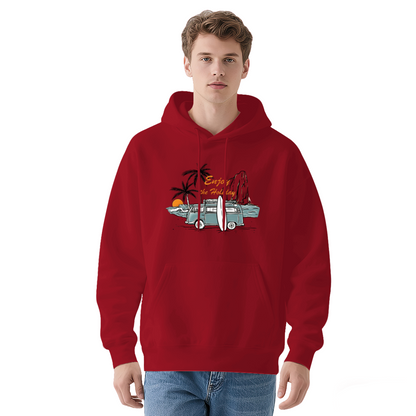 Summer Surf Van Beach Vacation Graphic Hoodie