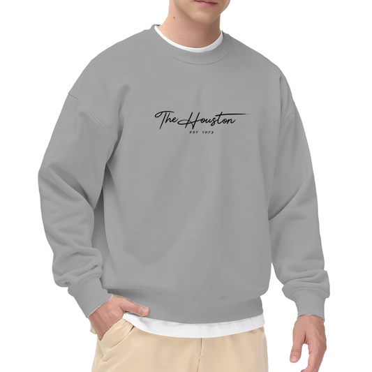 Elegant The Houston Signature Script Crewneck Sweatshirt