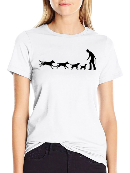 Dog Walker Tee - Black Graphic Print