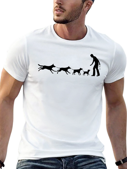 Dog Walker Tee - Black Graphic Print