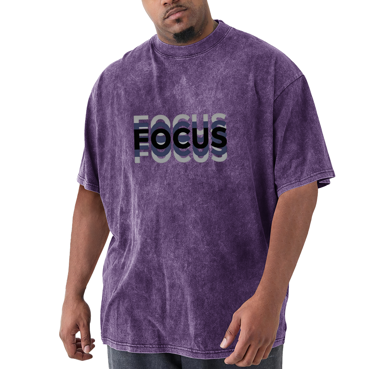 Layered Stacked FOCUS Typography Design