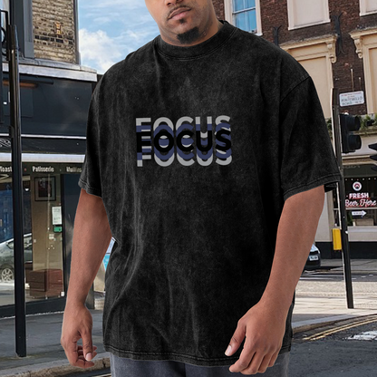 Layered Stacked FOCUS Typography Design