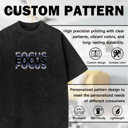 Layered Stacked FOCUS Typography Design