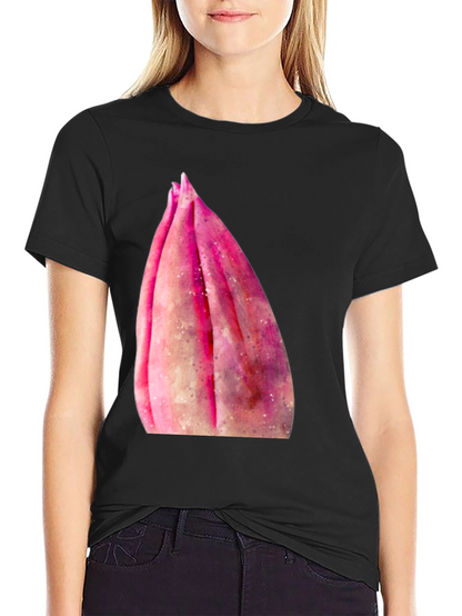 Pink Flower Bud T-Shirt - Soft Cotton Casual Tee