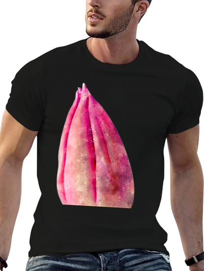 Pink Flower Bud T-Shirt - Soft Cotton Casual Tee