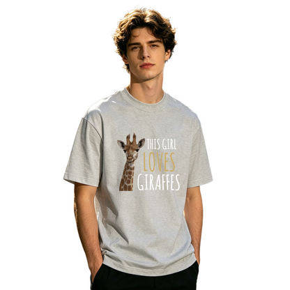 This Girl Loves Giraffes Cute Animal Lover Graphic T-Shirt