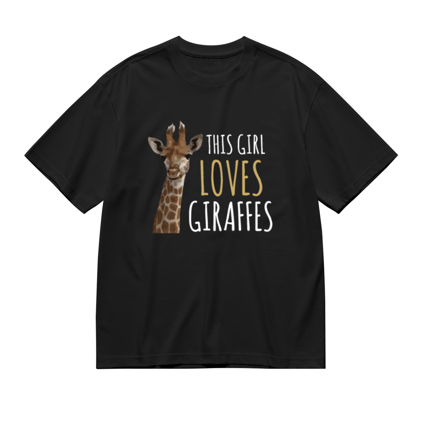 This Girl Loves Giraffes Cute Animal Lover Graphic T-Shirt