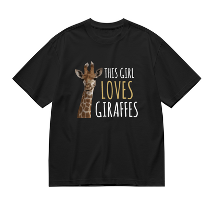 This Girl Loves Giraffes Cute Animal Lover Graphic T-Shirt