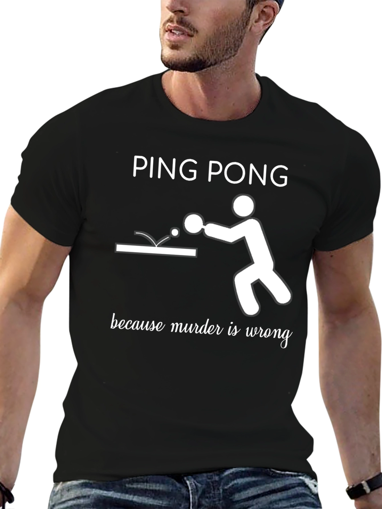 Ping Pong Because Murder Is Wrong T-Shirt