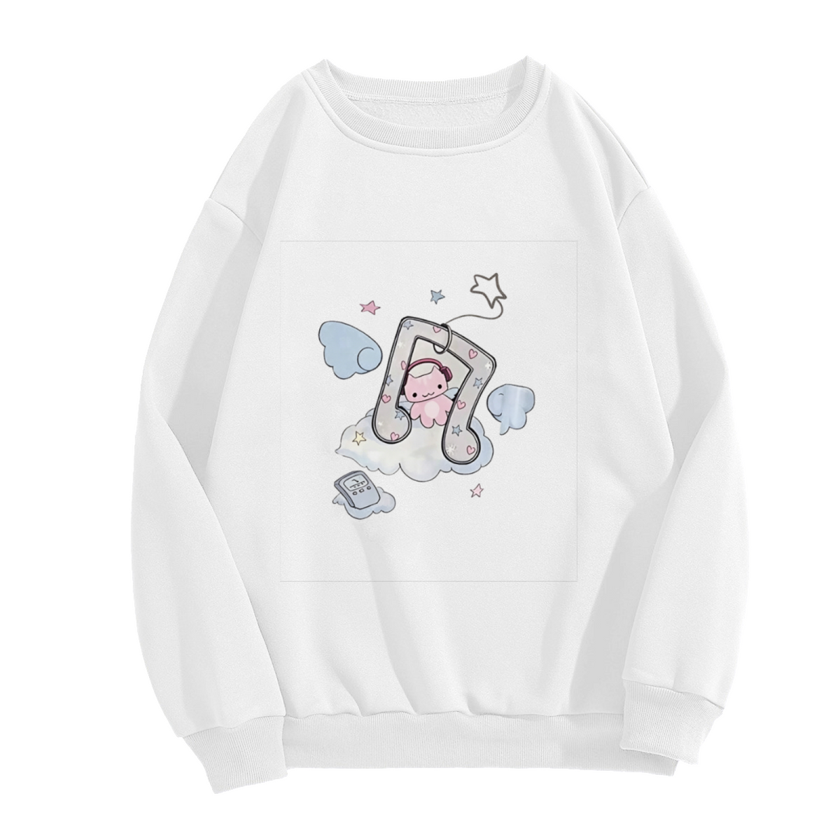 Celestial Moon Phase Star Crewneck Sweatshirt | Mystical Lunar Graphic Pullover
